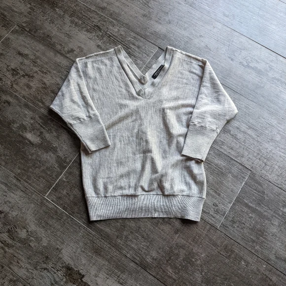 BANANA REPUBLIC Merino Wool Double V Neck Dolman Sweater - Picture 3 of 5